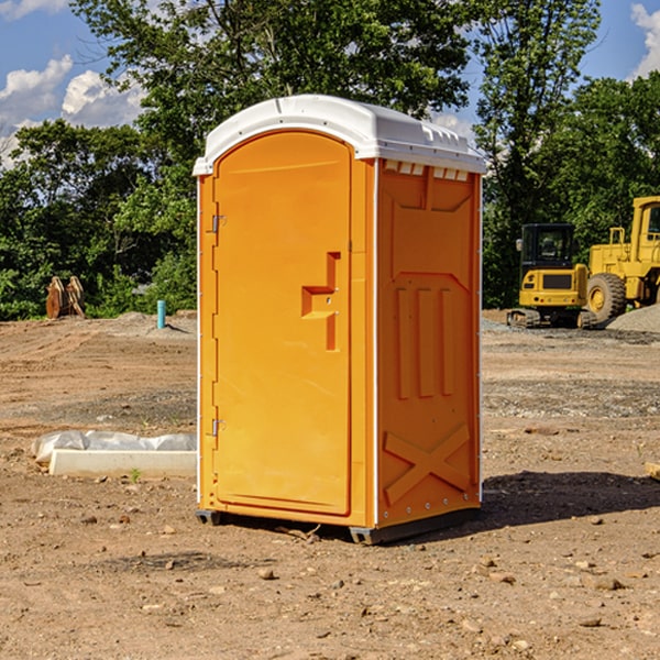 how often are the porta potties cleaned and serviced during a rental period in Camptown PA